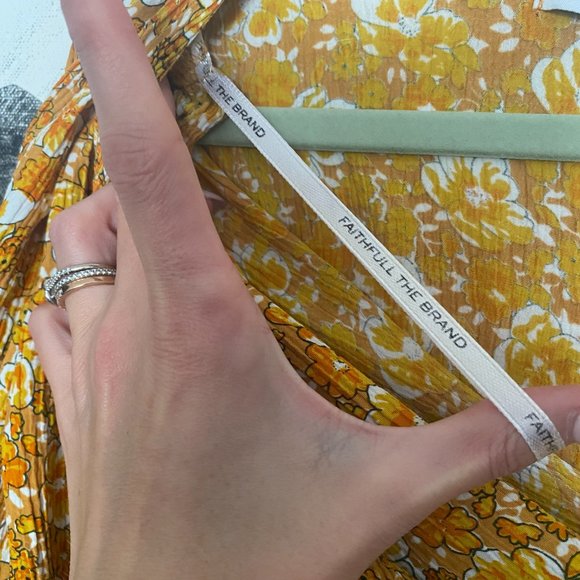 Faithfull the Brand | Mali Wrap Top in Saffron | Small - Picture 7 of 13